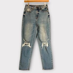 Cello Dad Jean High rise baggy fit cropped light wash 0 24